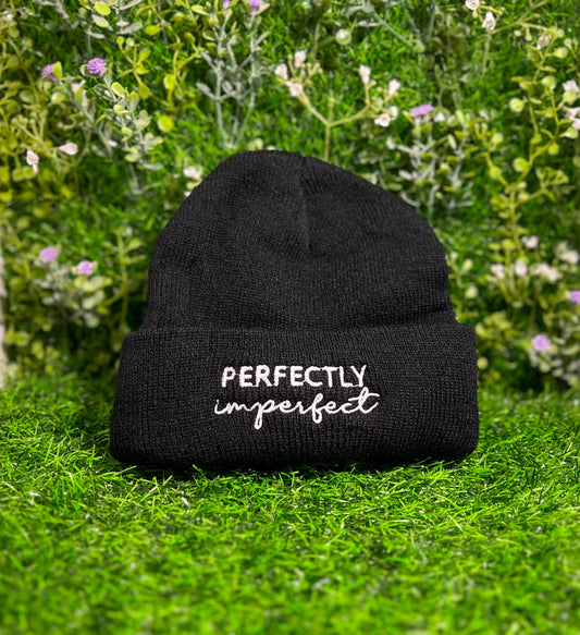 Perfectly Imperfect Embroidered Beanie